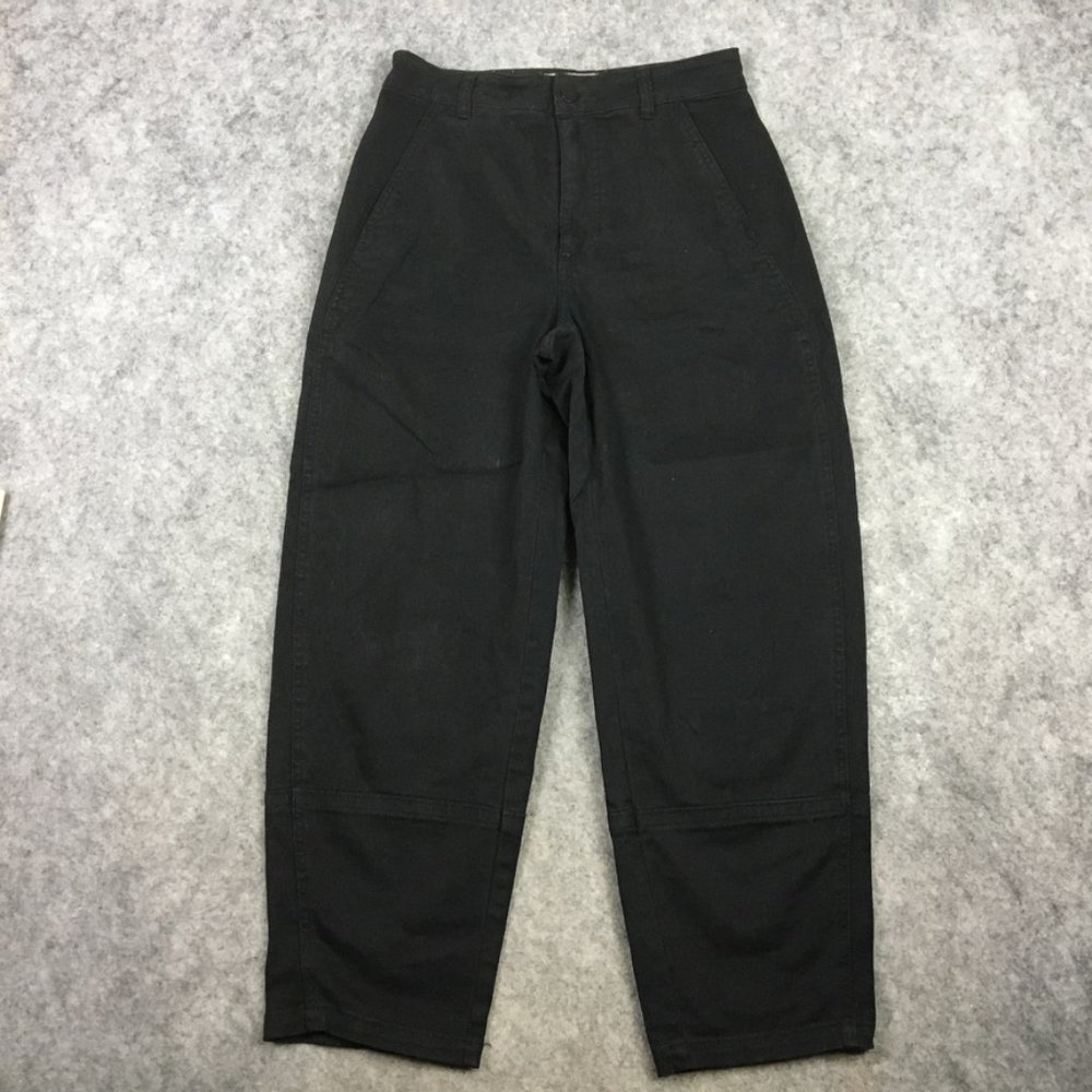 Everlane Jeans 2 26 Relaxed Fit High Rise Straight Crop Oversized Solid Black